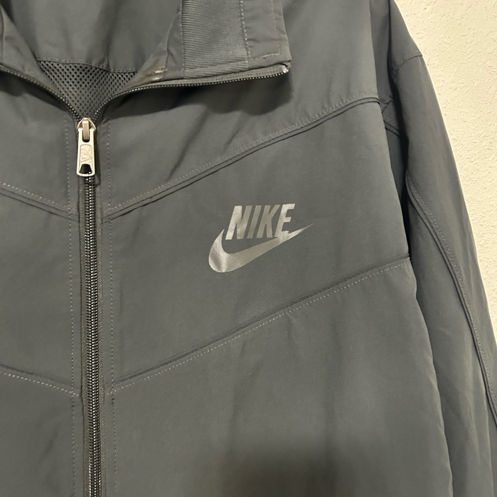 Vintage Nike Men's Lg Full Zip Up Jacket Windbreaker Drawstring Bottom - Picture 5 of 11